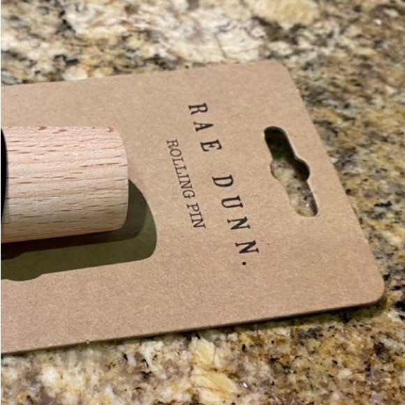 Rae Dunn ROLL long Wood rolling pin - Picture 2 of 4